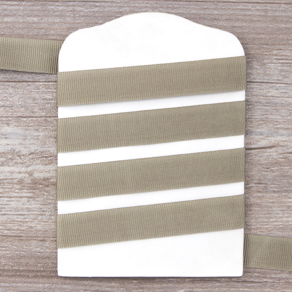 Лента репсовая SAFISA, 15 мм, 25 м, цвет 67, серо-зеленый. Арт 350-15мм-67             