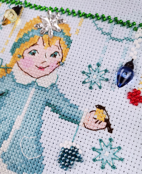 Набор для вышивания  "Снегурка и Зая". Арт 13.003.46