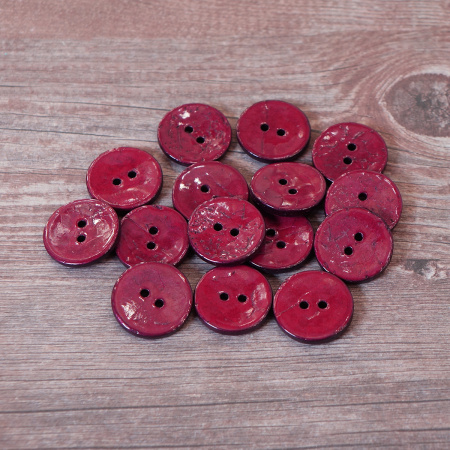 Пуговицы CONCEPT, размер 32, кокос, цвет COL.8 бордовый. Арт 1919H-032-COL.8