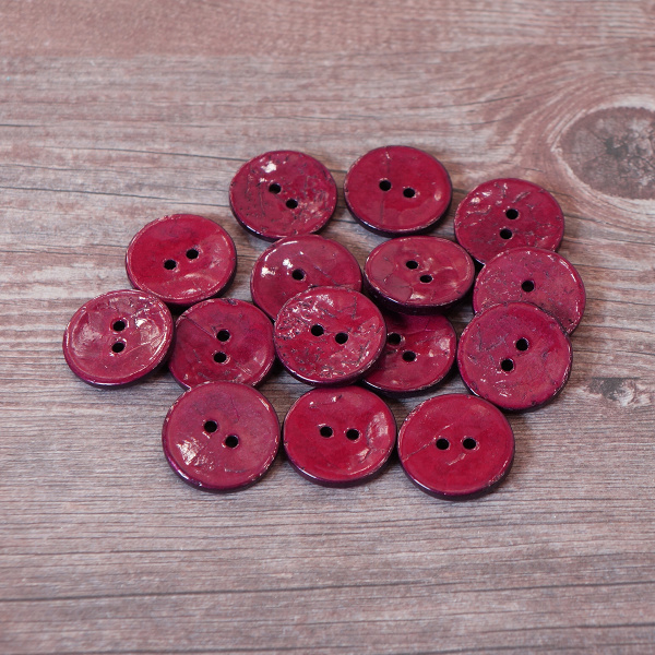 Пуговицы CONCEPT, размер 32, кокос, цвет COL.8 бордовый. Арт 1919H-032-COL.8