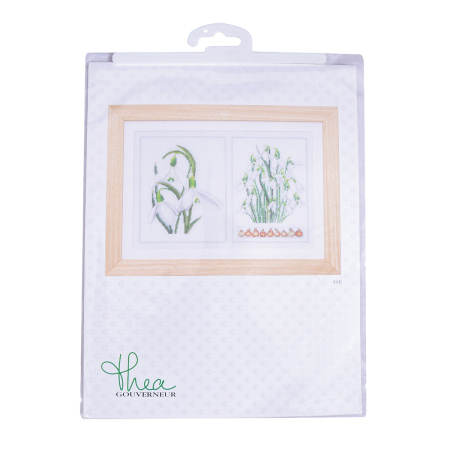 Набор для вышивания "Подснежники", канва аида 18 ct . Арт 446A                    