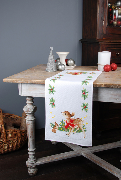 Набор для вышивания дорожки "Маленький олененок с кроликом". Арт PN-0166670