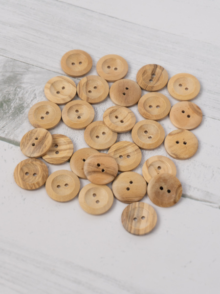 Пуговицы CONCEPT Button of Olive Wood, размер 32, дерево, цвет NAT. Арт 6412H-032-COL.NAT