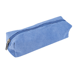 Пенал для ручек "Pencil Case" на молнии, 22 х 7 х 7 см, вельвет, голубой