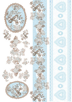 Карта для декупажа "Птички". Арт DFG371                  