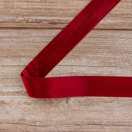 Косая бейка атласная 30 мм, 25 м, цвет 30, бордо. Арт 6260-30мм-30            