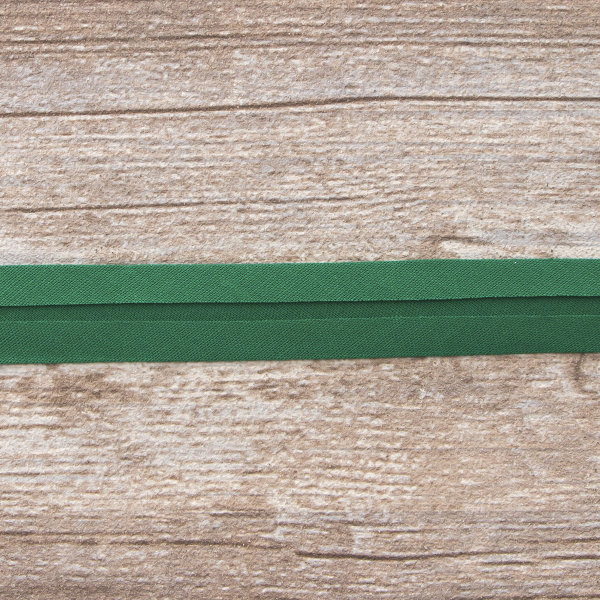 Косая бейка хлопок/полиэстер на блистере, 20 мм, 3 м, цвет 25, Зеленый. Арт P06120-20мм-25          