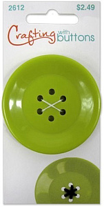 Пуговица "9&6 Hole" Large Lime 6 Hole. Арт 470002612