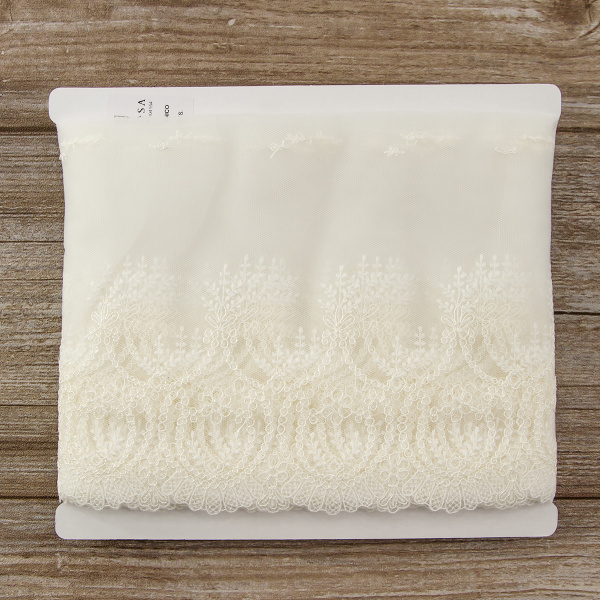 Кружево-вышивка на тюле, 75 мм. Арт 42234/00