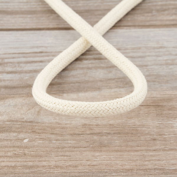 Шнур плетеный SPIRAL ( SAFISA), 8 мм, 50 м, цвет бежевый натуральный. Арт 25280-8mm-56