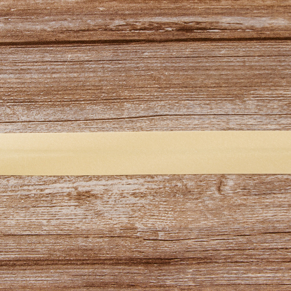 Косая бейка атласная 30 мм, 25 м, цвет 63, бежевый. Арт 6260-30мм-63            