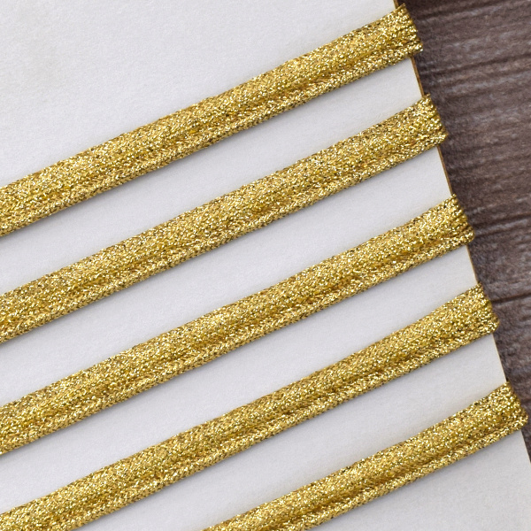 Кант декоративный, 2,5 мм, цвет золотистый люрекс. Арт 881310600X7000          