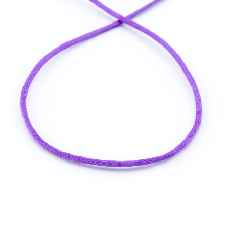 Шнур атласный SAFISA 2 мм, 25 м, цвет 39, фиолетовый. Арт 462-39                  