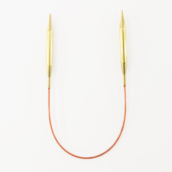 Спицы круговые позолоченные с удлиненным кончиком, №8, 40 см. Арт 755-7/8-40