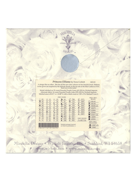 Схема для вышивания MIRABILIA "Принцесса Элиана". Арт MD169