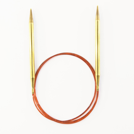 Спицы круговые позолоченные с удлиненным кончиком, №7, 100 см. Арт 755-7/7-100