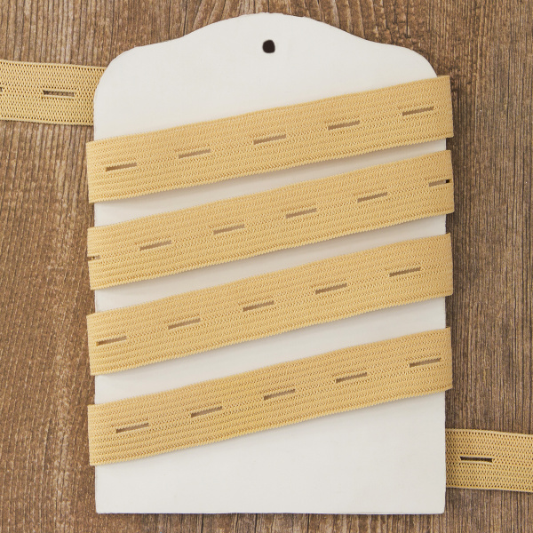 Резинка перфорированная, 15 мм, цвет бежевый. Арт 854128210L2947          