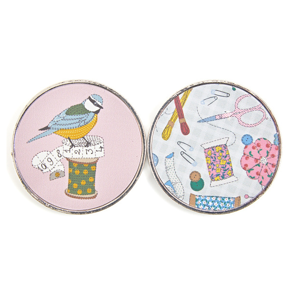 Утяжелитель портновский для фиксации выкройки и кроя ткани "Птичка на катушке". Арт ER907.2.1