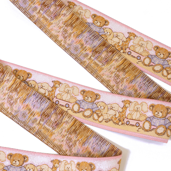 Лента жаккардовая SAFISA, 33 мм, 15 м, цвет 01. Арт 9243-33мм-01