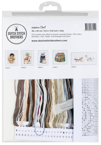 Набор для вышивания "Сова", канва лён 28 ct. Арт DSB014L