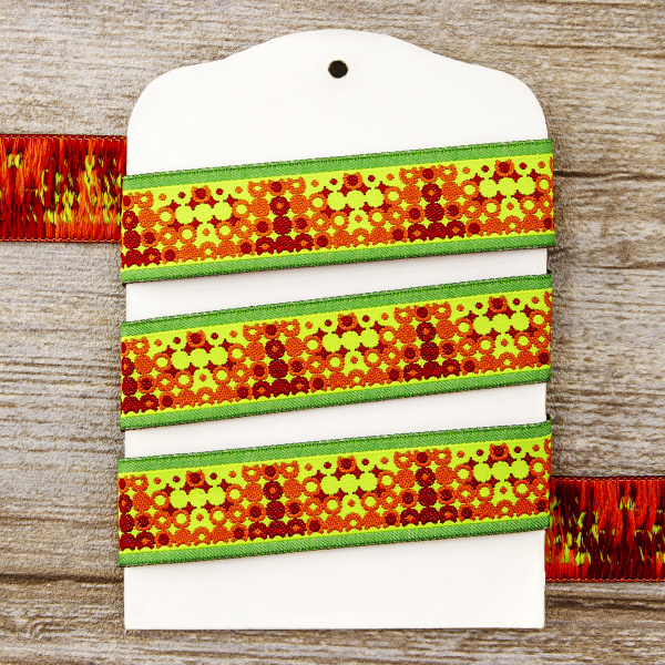 Лента жаккард SAFISA, 25 мм, 15 м, цвет 03. Арт 9105-25мм-03