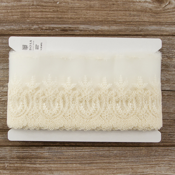 Кружево-вышивка на тюле, 45 мм. Арт 42233/58