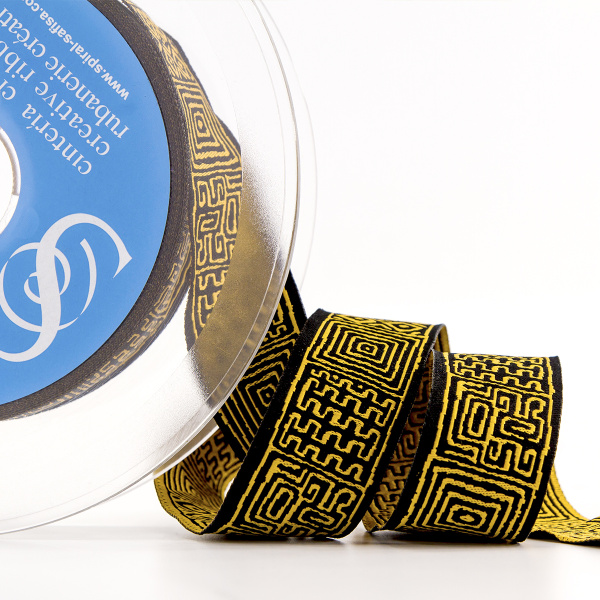 Лента жаккардовая SAFISA, 20 мм, 15 м, цвет 01. Арт 9273-20мм-01