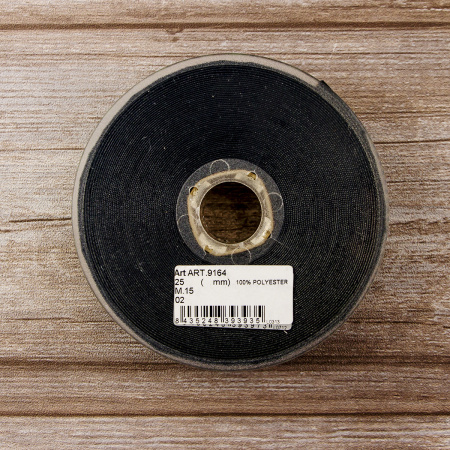 Лента жаккард SAFISA, 25 мм, 15 м, цвет 02. Арт 9164-25мм-02            