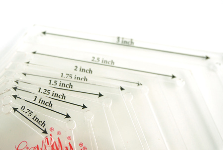 Набор лекал для заготовок-шестигранников, 8 размеров (3/4”,1”,1 1/4”,1 1/2”,1 3/4”, 2”, 2 1/2”, 3”). Арт NL4160