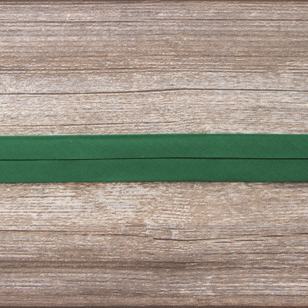 Косая бейка хлопок/полиэстер на блистере, 30 мм, 2,5 м, цвет 25, еловый. Арт P06120-30мм-25          
