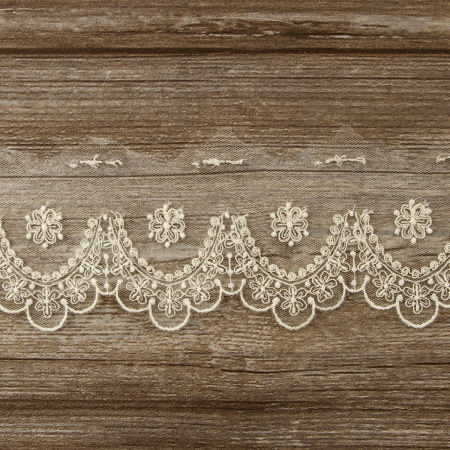 Кружево-вышивка на тюле, 35 мм. Арт 42245/58