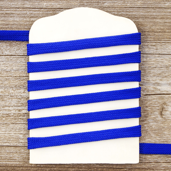 Шнур PEGA плоский, полиэстровый, цвет темно-синий, 10 мм. Арт 842580140L7701