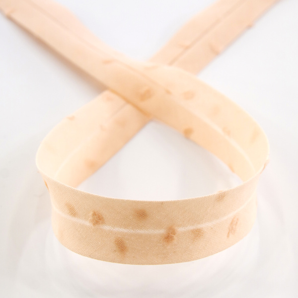 Косая бейка хлопок, 20 мм, 20 м, цвет 52, цвет бледно-розовый. Арт 6552-20мм-52