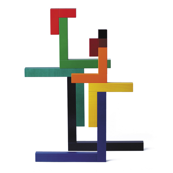 Конструктор дизайнерский NAEF CLASSIC "Angular" 3+, натуральное дерево, цветной, 13 деталей. Арт 9714