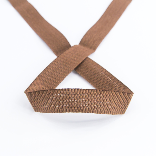 Тесьма киперная хлопковая на блистере SAFISA, 14 мм, 2,5 м , цвет 17, темно-коричневый. Арт P00260C-14мм-17         