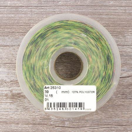 Лента репсовая SAFISA с рисунком, 39 мм, 15 м, цвет 01, белый. Арт 25310-39мм-01