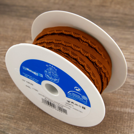 Резинка отделочная ажурная, цвет корчневый. Арт 12723/1780