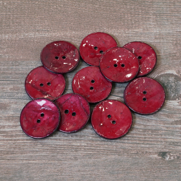 Пуговицы CONCEPT, размер 48, кокос, цвет COL.8 бордовый. Арт 1919H-048-COL.8