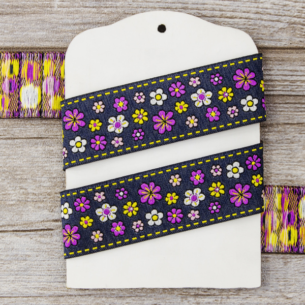 Лента жаккард SAFISA, 33 мм, 15 м, цвет 03. Арт 9164-33мм-03            