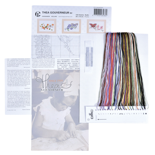 Набор для вышивания "Бабочка-Buddleja", канва аида 18 ct . Арт 436A                    