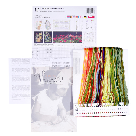 Набор для вышивания "Маки", канва лен 36 ct. Арт 546