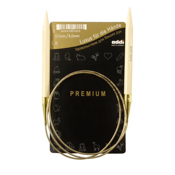 Спицы, круговые, бамбук addiNature BAMBOO №9, 100 см. Арт 555-7/9-100