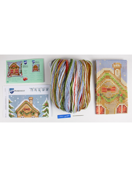 Набор для вышивания подушки "Пряничный домик". Арт PN-0214117