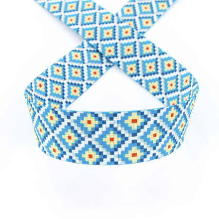 Резинка декоративная, 30 мм, цвет морской волны, 10 м. Арт 35131-30мм-01