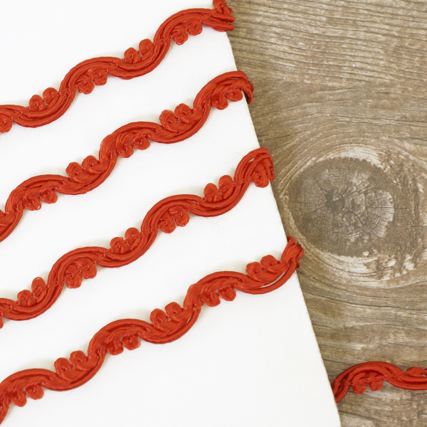 Тесьма PEGA тип интерьерная, цвет красный, 11 мм. Арт 844174511A7501          