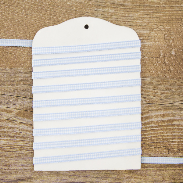 Лента с рисунком клетка SAFISA, 6 мм, 25 м, цвет 04, голубой. Арт 466-06мм-04             