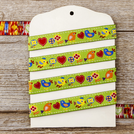 Лента жаккард SAFISA, 15 мм, 15 м, цвет 04. Арт 9184-15мм-04