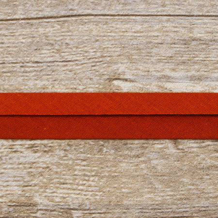 Косая бейка хлопок/полиэстер 20 мм, 25 м, цвет 38, бронзовый темный. Арт 6120-20мм-38            