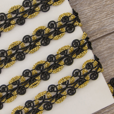 Тесьма PEGA декоративная с люрексом, 20 мм. Арт 844168320DA001          