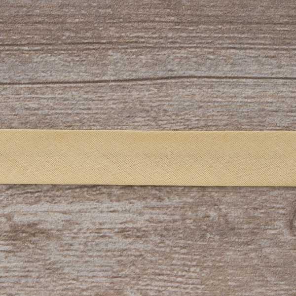 Косая бейка хлопок/полиэстер 20 мм, 25 м, цвет 133, крем-брюле. Арт 6120-20мм-133           